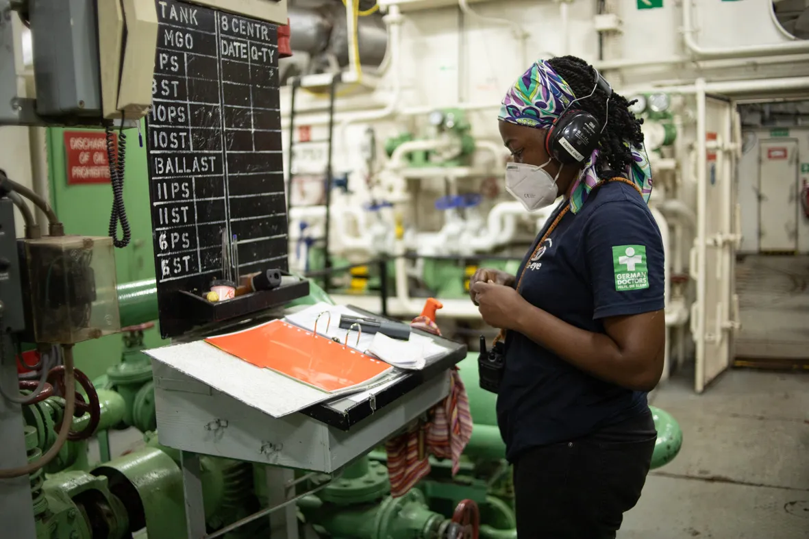 Im Maschinenraum der SEA-EYE 4